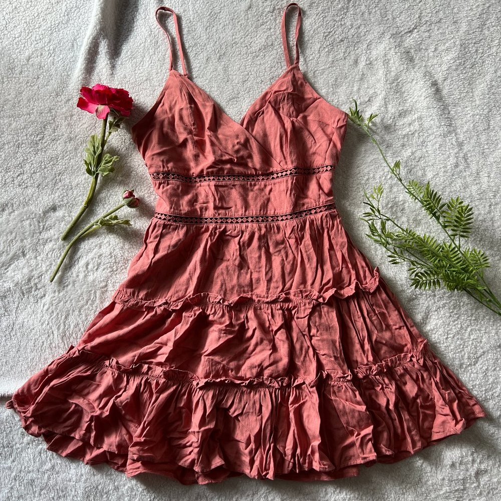 Dusty Rose Pink Ruffle Dress | Mi Ami Dress - Size M | Pink Summer Dress | NWOT